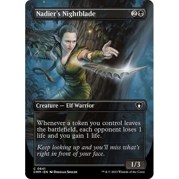 MtG Commander Masters Common Nadier's Nightblade [Borderless] #641