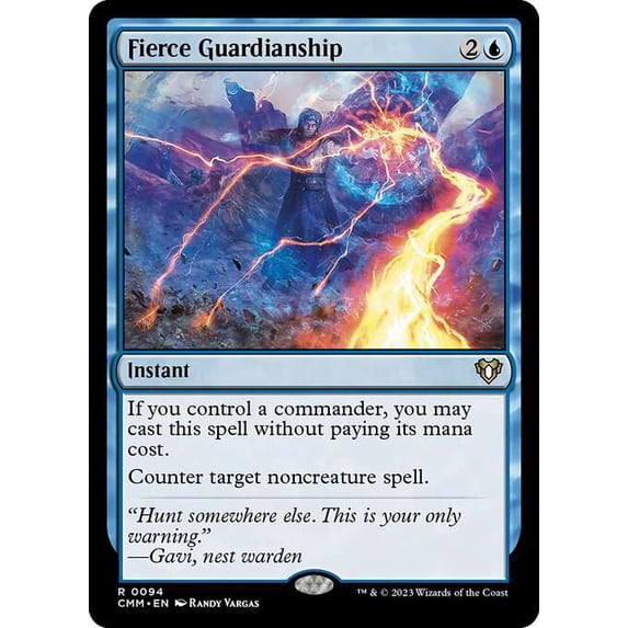 MtG Commander Masters Rare Fierce Guardianship #94