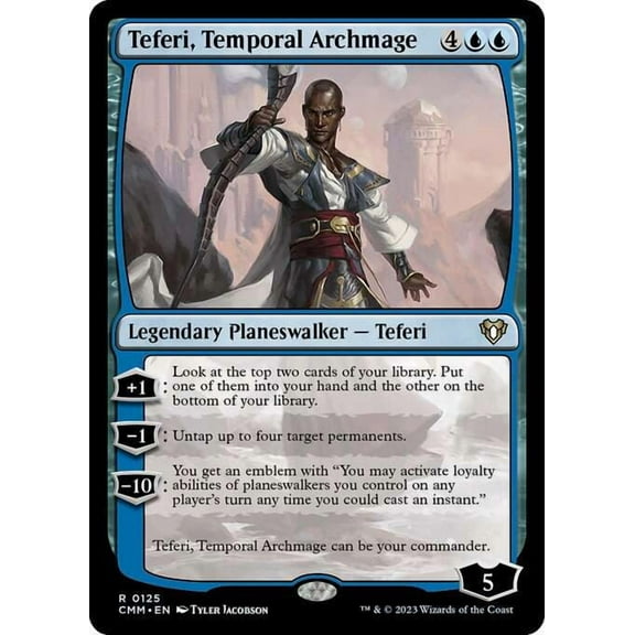 MtG Commander Masters Rare Teferi, Temporal Archmage #125
