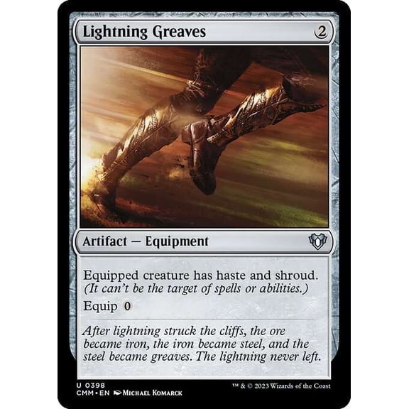 MtG Commander Masters Uncommon Lightning Greaves [FOIL] #398