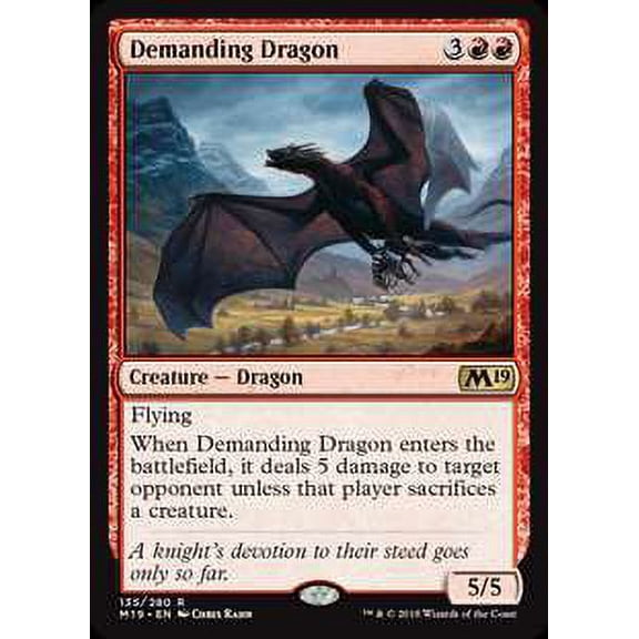 MtG Core Set 2019 Demanding Dragon #135