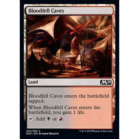 MtG Core Set 2020 Bloodfell Caves #242