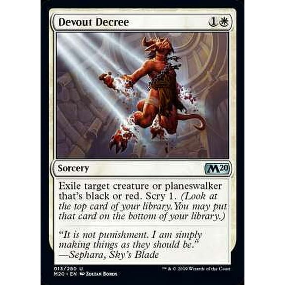 MtG Core Set 2020 Devout Decree #13