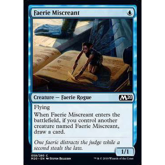 MtG Core Set 2020 Faerie Miscreant #58
