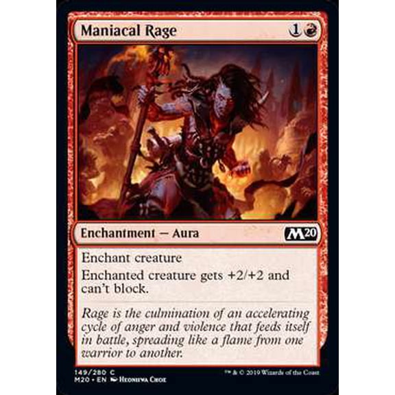 MtG Core Set 2020 Maniacal Rage #149