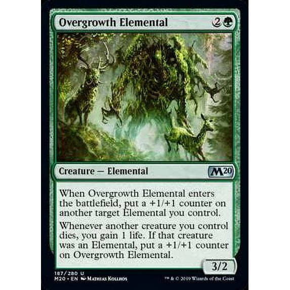 MtG Core Set 2020 Overgrowth Elemental #187