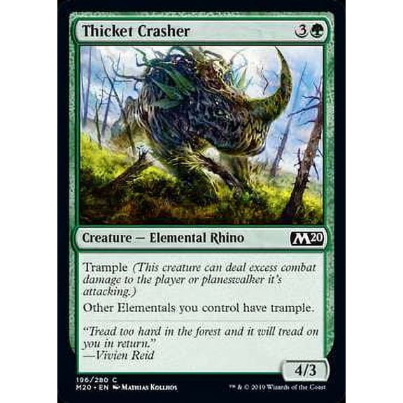 MtG Core Set 2020 Thicket Crasher #196