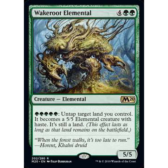 MtG Core Set 2020 Wakeroot Elemental