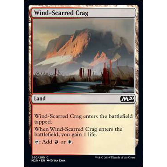 MtG Core Set 2020 Wind-Scarred Crag #260
