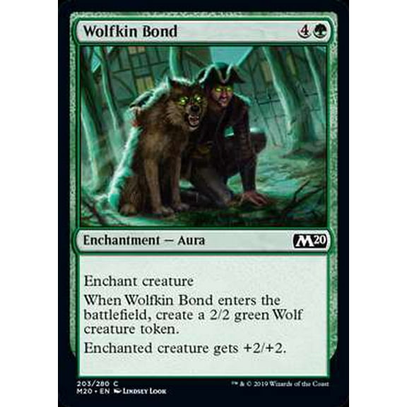 MtG Core Set 2020 Wolfkin Bond #203