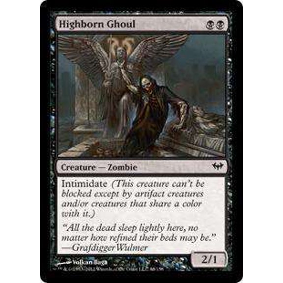 MtG Dark Ascension Common Highborn Ghoul #68