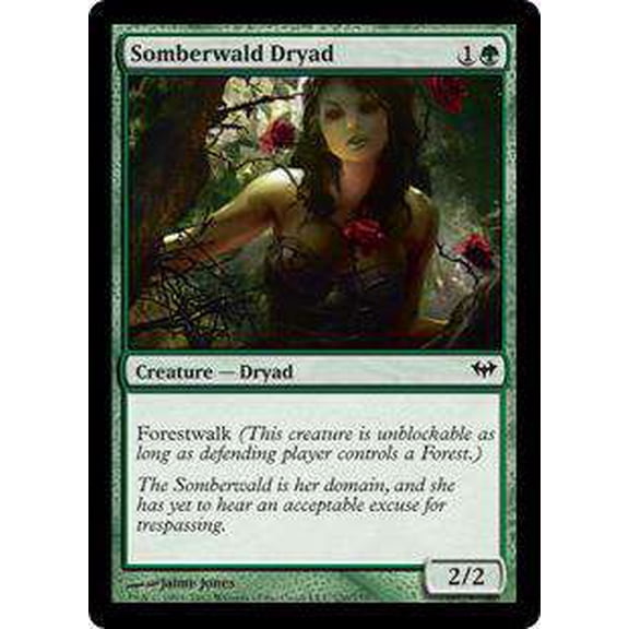 MtG Dark Ascension Common Somberwald Dryad #126