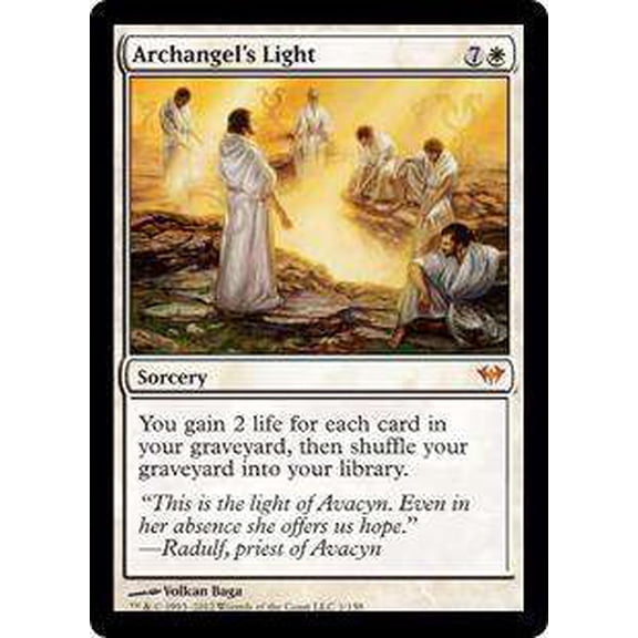 MtG Dark Ascension Mythic Rare Archangel's Light #1