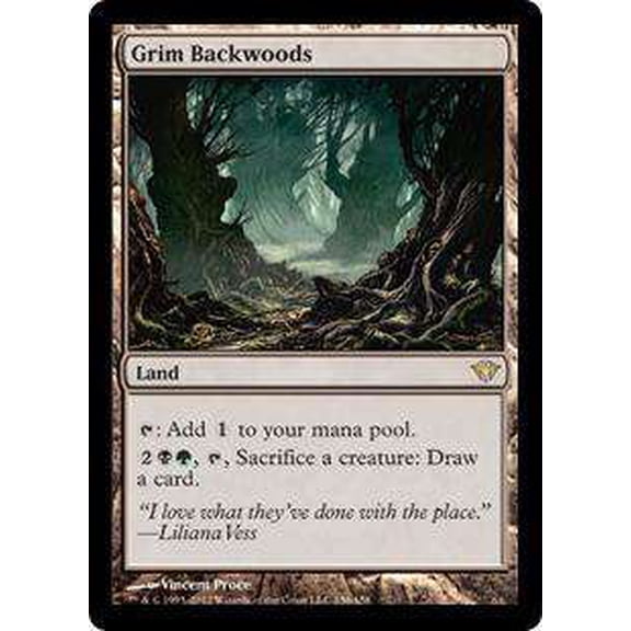 MtG Dark Ascension Rare Grim Backwoods #156