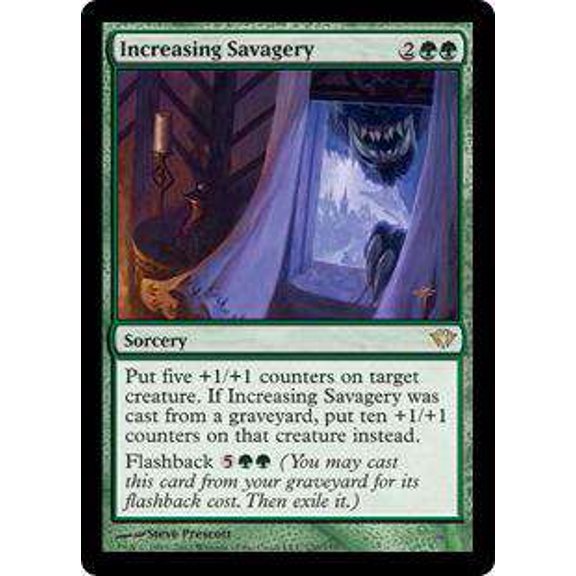 MtG Dark Ascension Rare Increasing Savagery #120