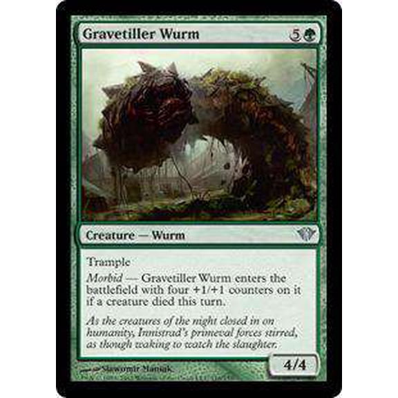 MtG Dark Ascension Uncommon Gravetiller Wurm #116