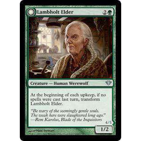 MtG Dark Ascension Uncommon Lambholt Elder / Silverpelt Werewolf #122