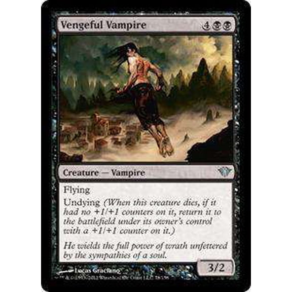 MtG Dark Ascension Uncommon Vengeful Vampire #78