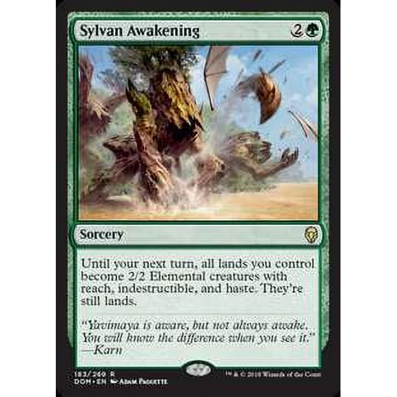 MtG Dominaria Rare Sylvan Awakening (Foil) #183
