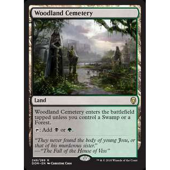 MtG Dominaria Rare Woodland Cemetery #248
