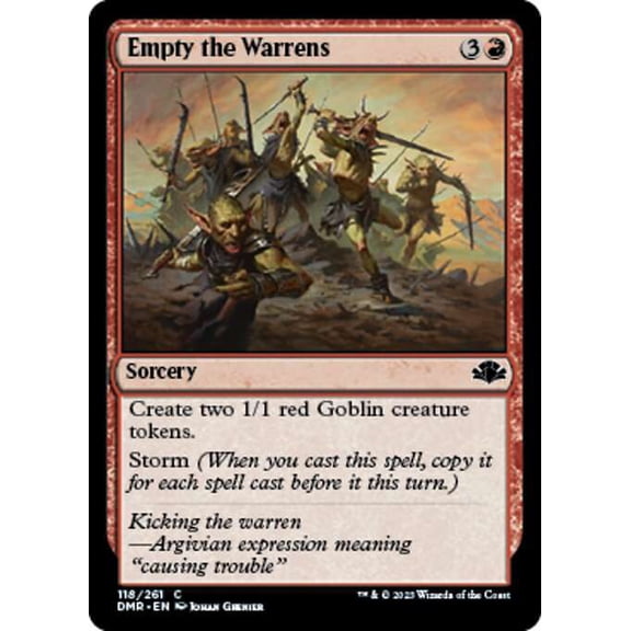 MtG Dominaria Remastered Common Empty the Warrens [FOIL] #118