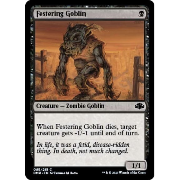 MtG Dominaria Remastered Common Festering Goblin #85