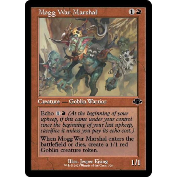 MtG Dominaria Remastered Common Mogg War Marshal [Old-Frame FOIL] #326