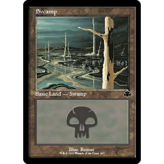 MtG Dominaria Remastered Common Swamp (Old-Frame FOIL) #407