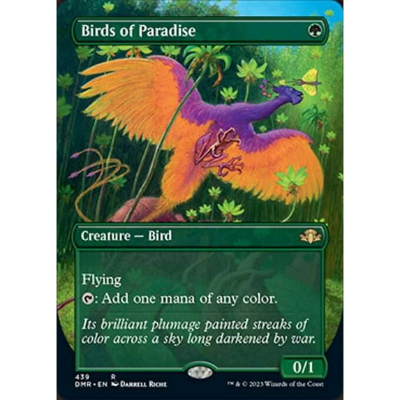 MtG Dominaria Remastered Rare Birds of Paradise (Alternate Art Borderless)