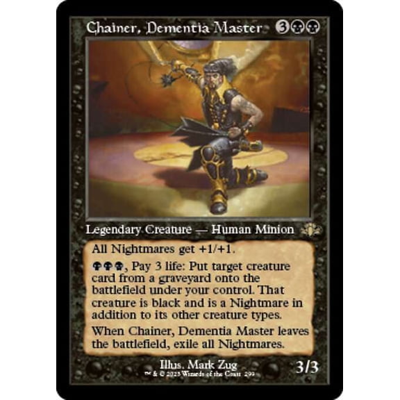 MtG Dominaria Remastered Rare Chainer, Dementia Master (Old-Frame FOIL) #299