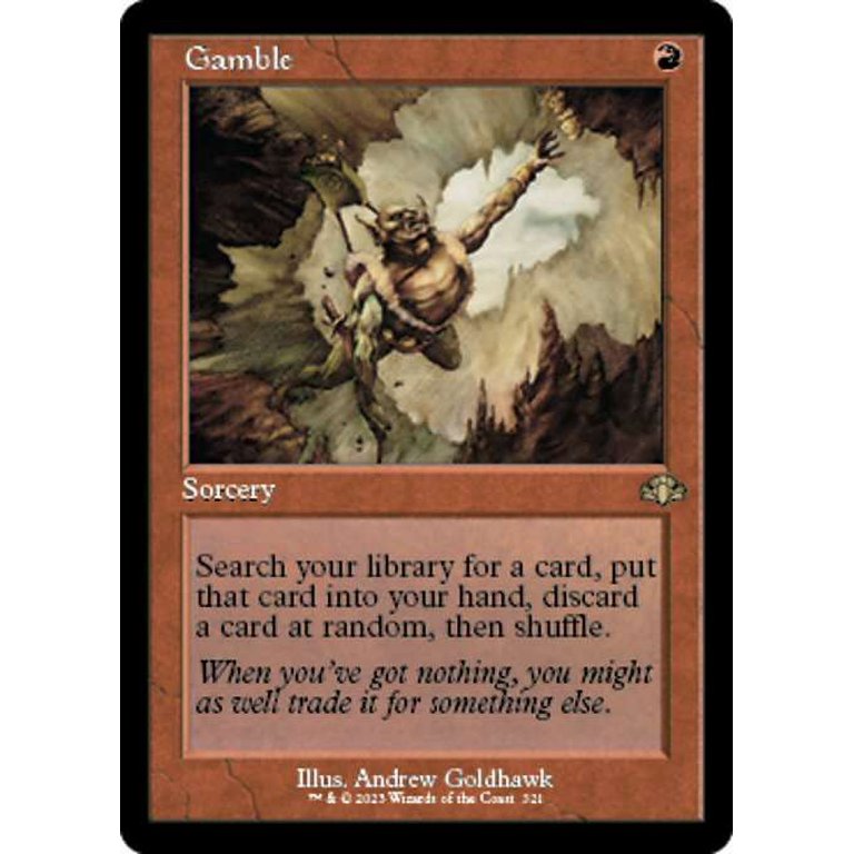 Magic the Gathering Dominaria Remastered Rare Gamble #321 [Old-Frame]