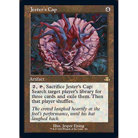MtG Dominaria Remastered Rare Jester's Cap [Old-Frame FOIL] #381