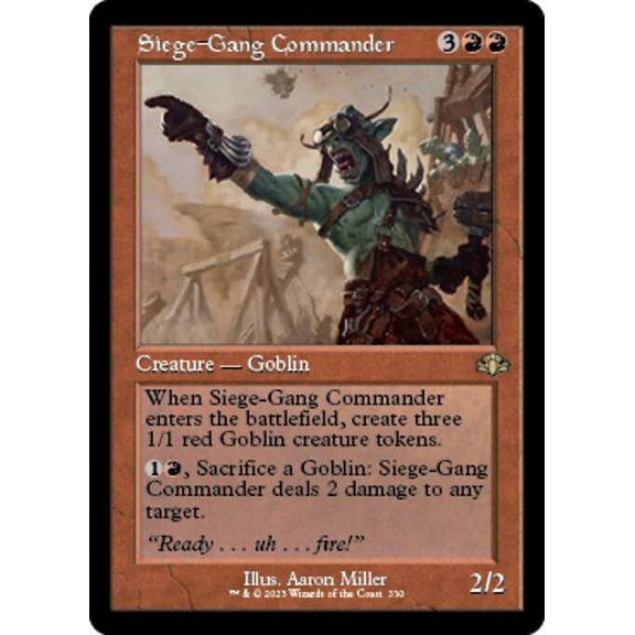 MtG Dominaria Remastered Rare Siege-Gang Commander [Old-Frame] #330
