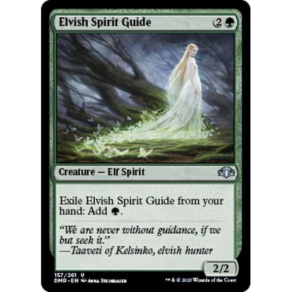 MtG Dominaria Remastered Uncommon Elvish Spirit Guide (FOIL) #157