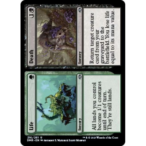 MtG Dominaria Remastered Uncommon Life // Death [FOIL] #216