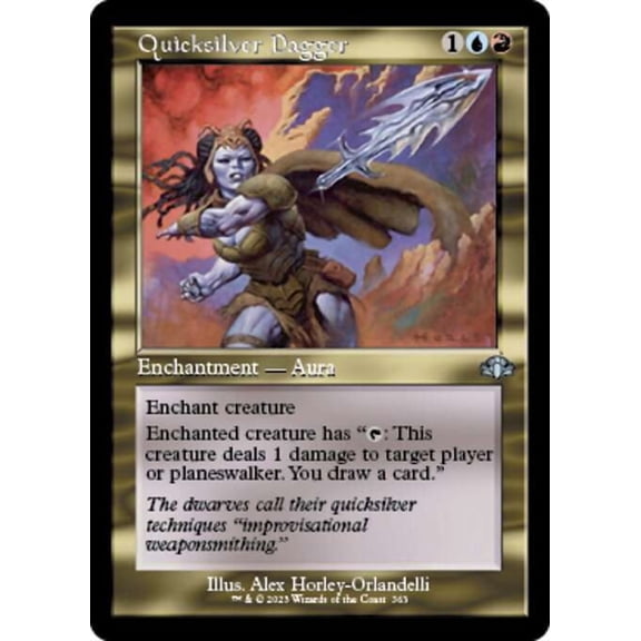 MtG Dominaria Remastered Uncommon Quicksilver Dagger [Old-Frame] #363