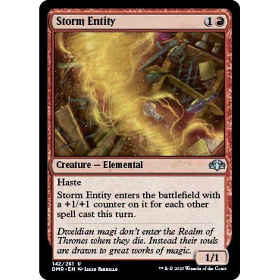 MtG Dominaria Remastered Uncommon Storm Entity [FOIL] #142