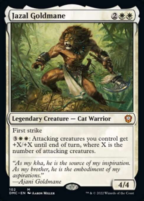 Mythic Commander MtG Dominaria United Commander Mythic Rare Jazal Goldmane #102 ...