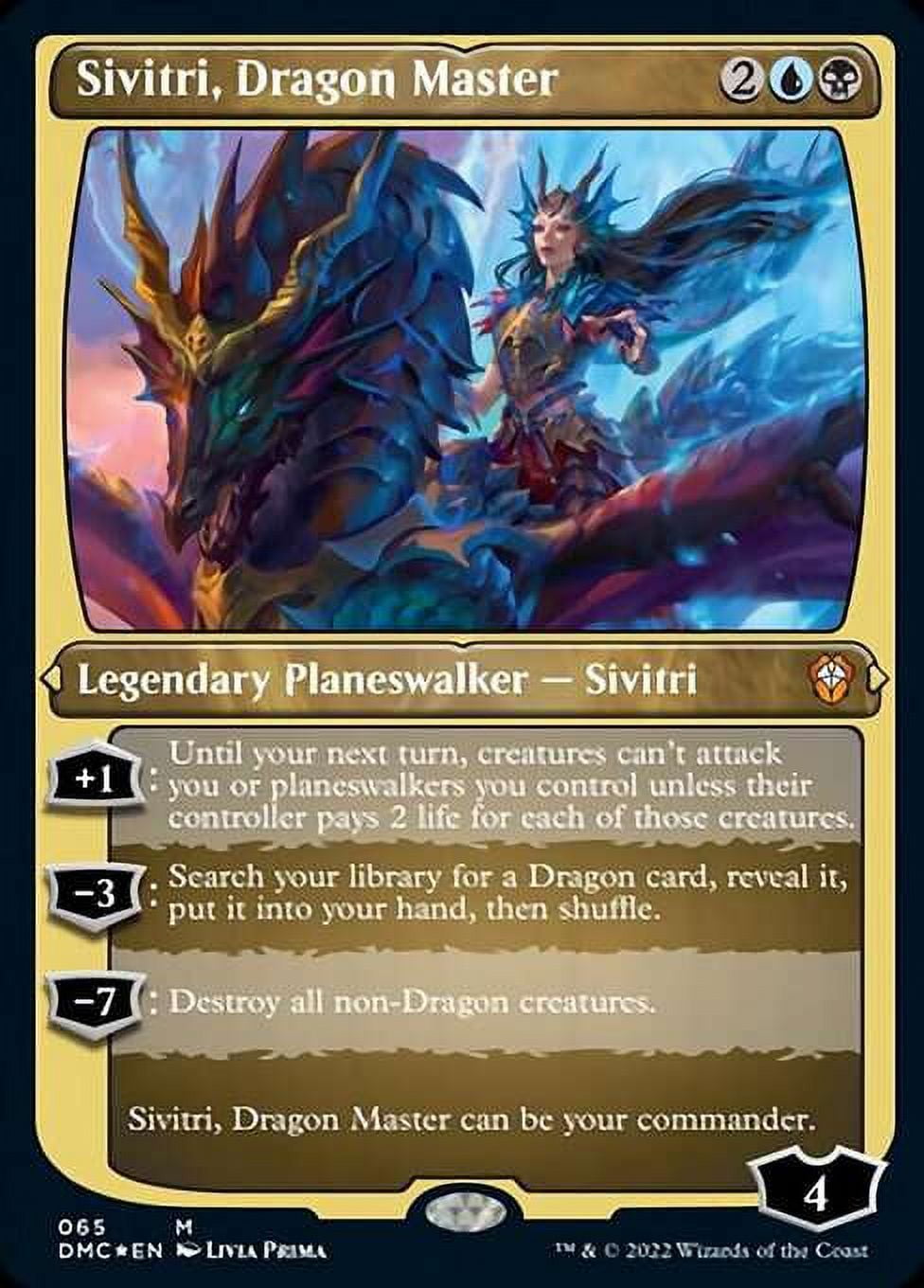 Mythic Commander MtG Dominaria United Commander Mythic Rare Sivitri, Dragon Master ...