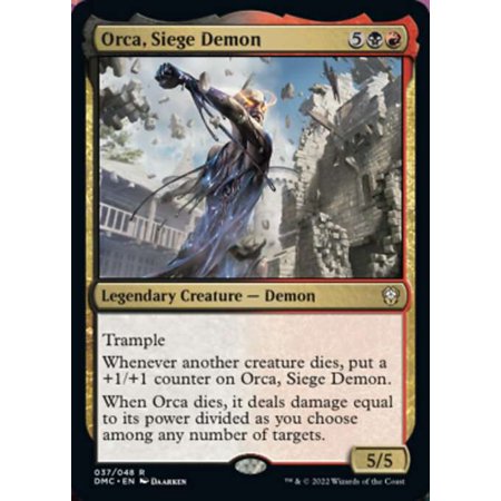 MtG Dominaria United Commander Rare Orca, Siege Demon [Legends Retold FOIL] #37