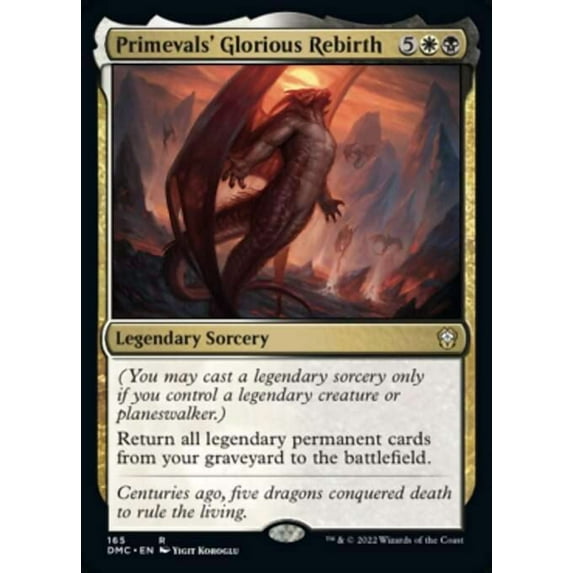 MtG Dominaria United Commander Rare Primevals' Glorious Rebirth #165