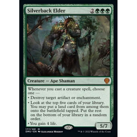 MtG Dominaria United Mythic Rare Silverback Elder #177