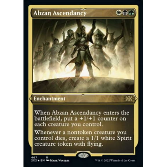 MtG Double Masters 2022 Rare Abzan Ascendancy (Etched Foil-Only Cards) #467