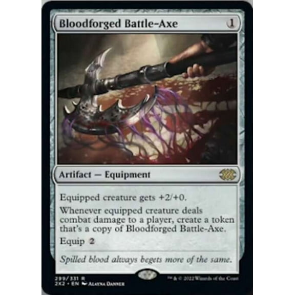 MtG Double Masters 2022 Rare Bloodforged Battle-Axe #299