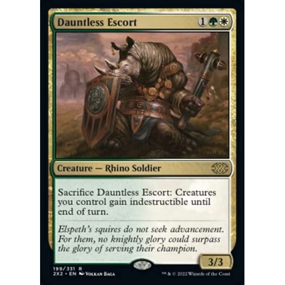 MtG Double Masters 2022 Rare Dauntless Escort #199