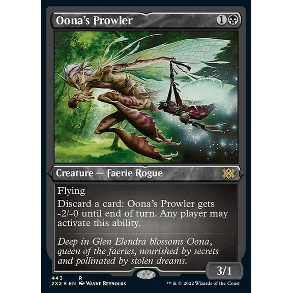 MtG Double Masters 2022 Rare Oona's Prowler (Etched Foil-Only Cards) #443