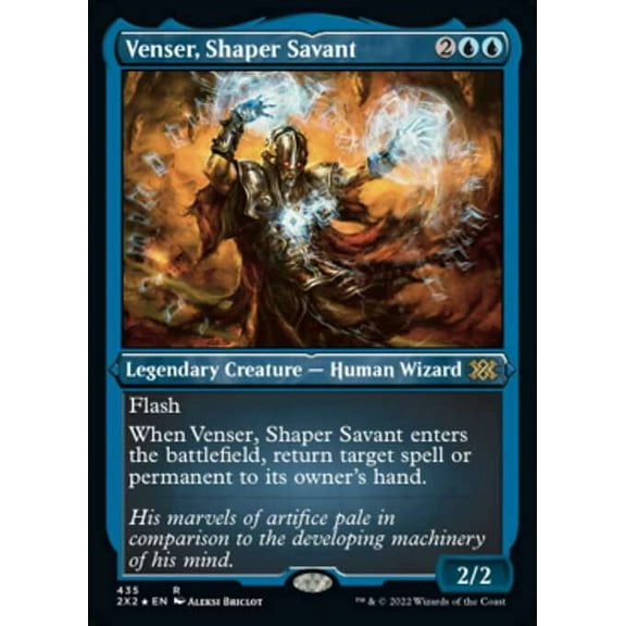 MtG Double Masters 2022 Rare Venser, Shaper Savant (Etched Foil-Only Cards) #435