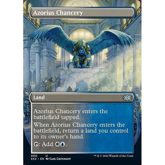 MtG Double Masters 2022 Uncommon Azorius Chancery (Alternate Art Borderless) #400
