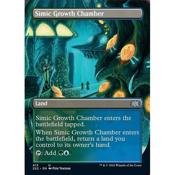 MtG Double Masters 2022 Uncommon Simic Growth Chamber (Alternate Art Borderless FOIL) #412