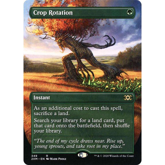 MtG Double Masters Rare Crop Rotation [Alternate Art Borderless Foil] #349